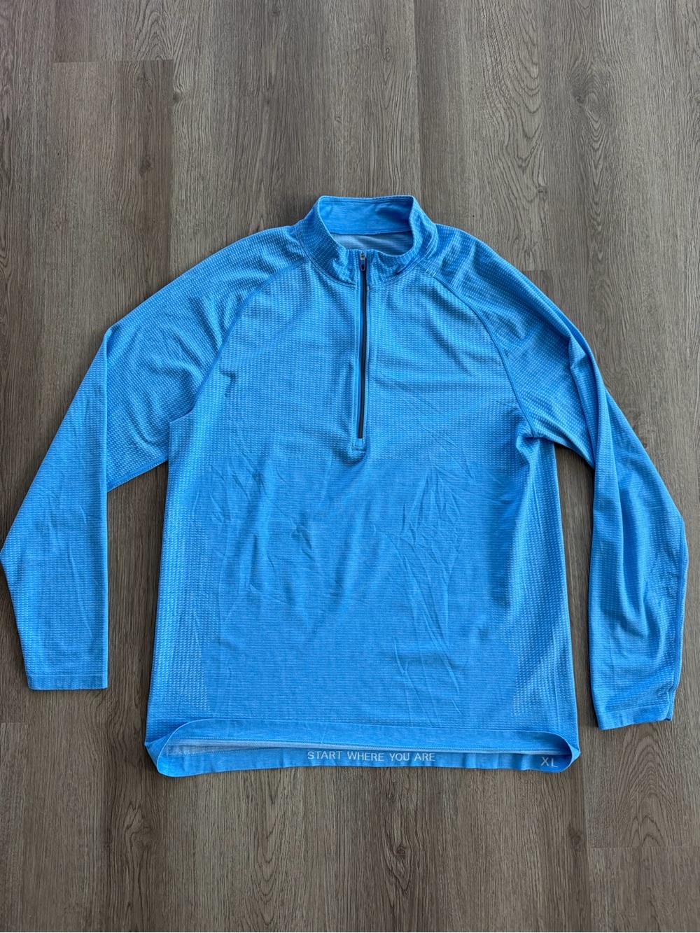 Lululemon Pullover Mens XL Quarter Zip Metal Vent Tech Blue Performance Stretch